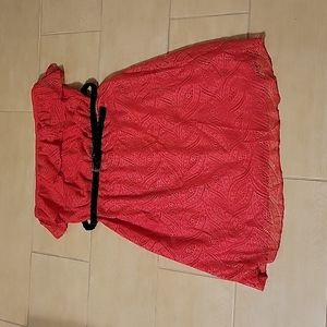 NWT Maurices Coral Strapless Lace Style Dress